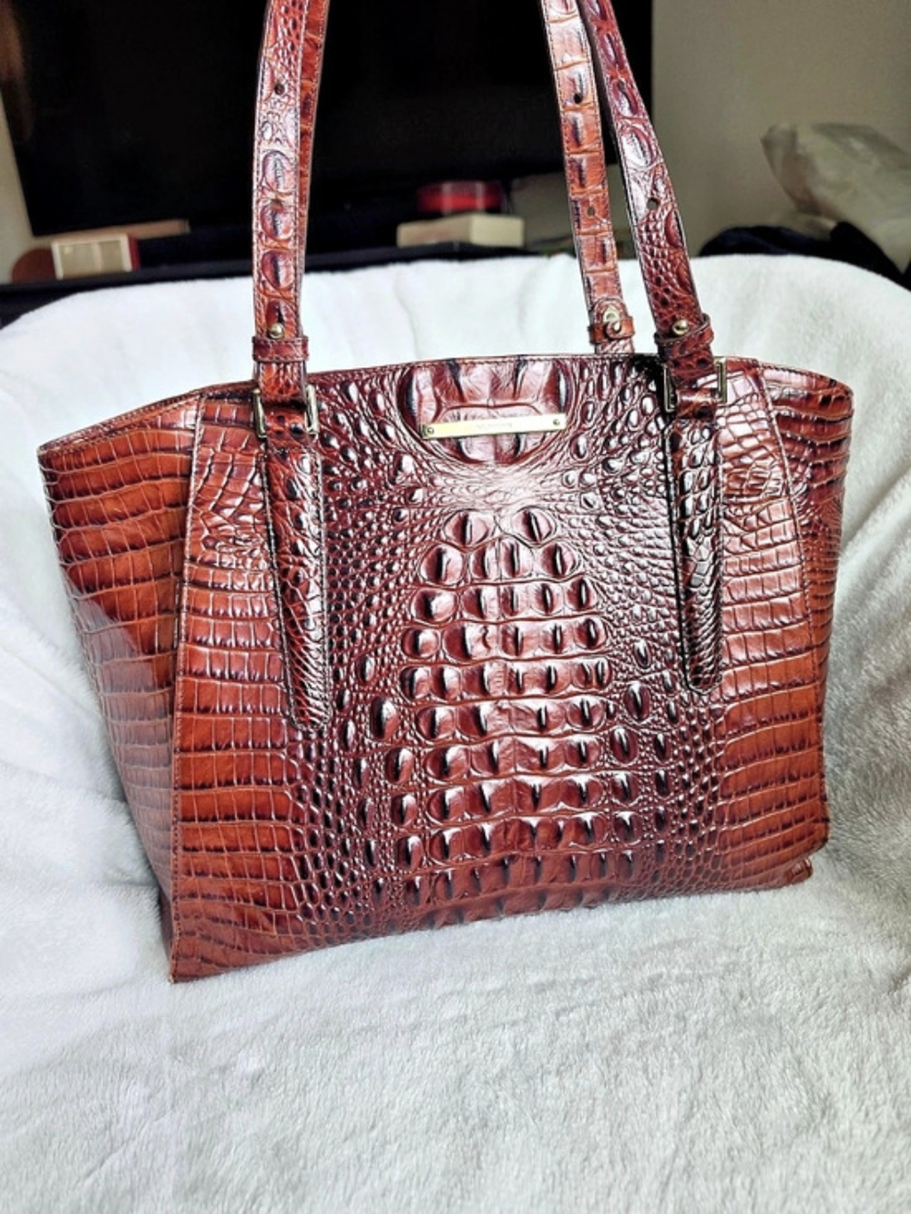 Brahmin Medium Tote in Pecan Melbourne Brown